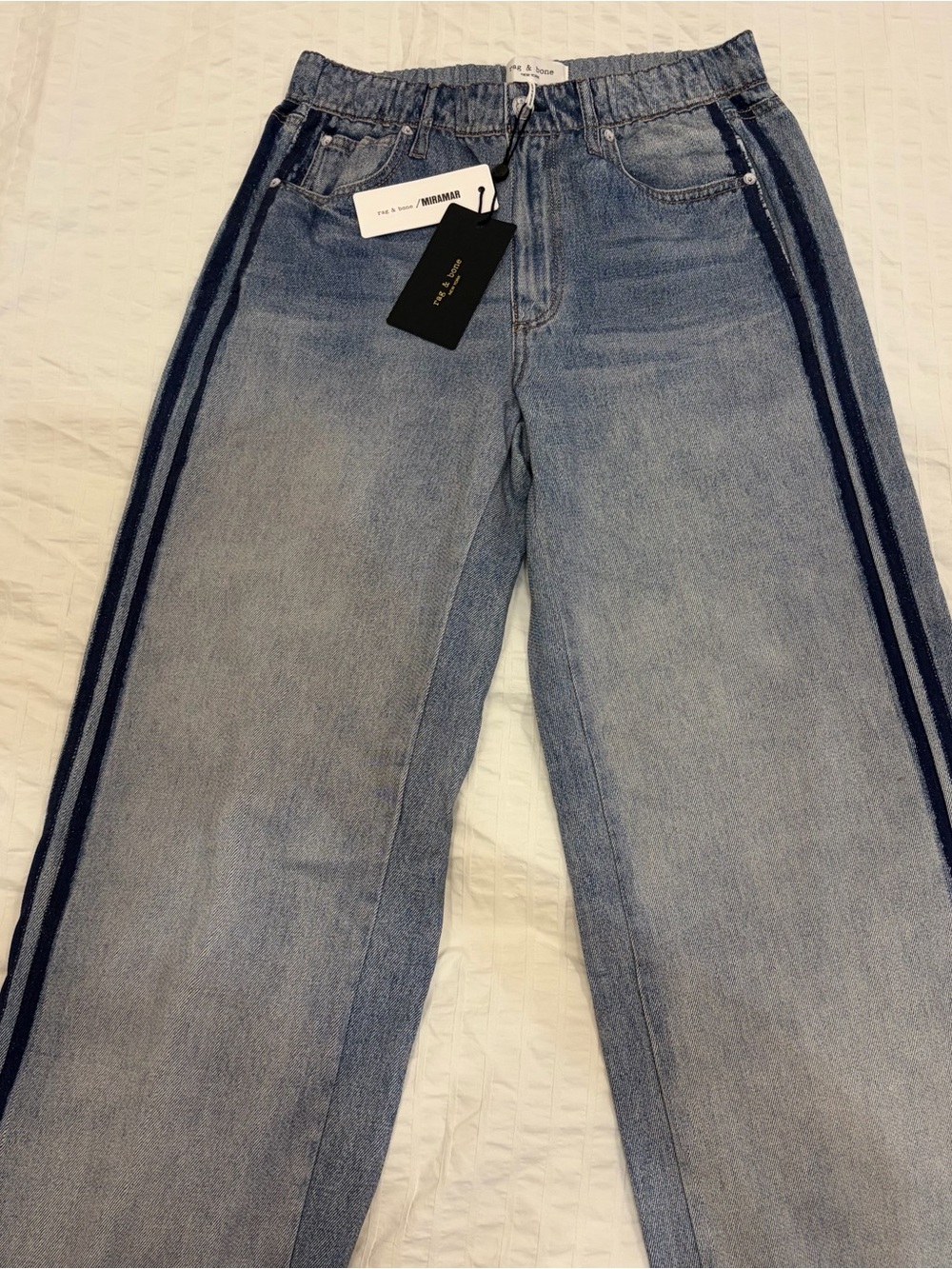 NWT Rag & Bone Miramar Wide-Leg Track Pant in Coney - Picture 7 of 9